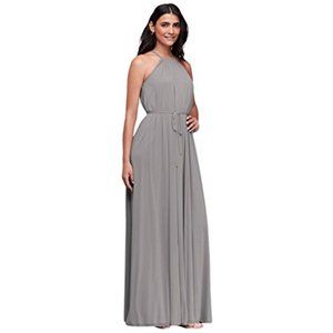 Gray Bridesmaid Prom Homecoming Formal Dress